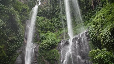 Sekumpul waterfall in Bali Stock Footage 273454707