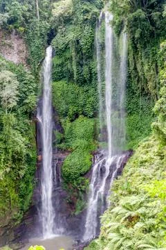 Sekumpul Waterfall view Stock Photos