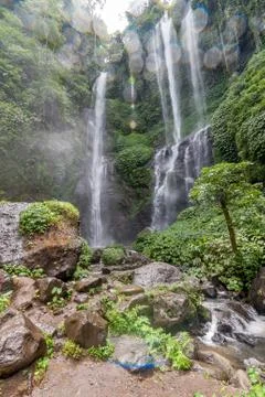 Sekumpul Waterfall view Stock Photos
