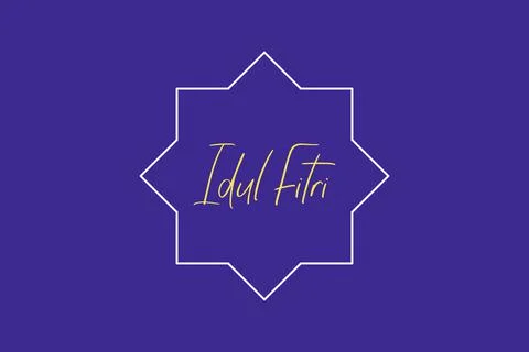 Selamat Idul Fitri vector background. Happy eid typography Indonesian Character Illustrazione stock