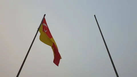 Selangor flag waving Stock Footage 116391781