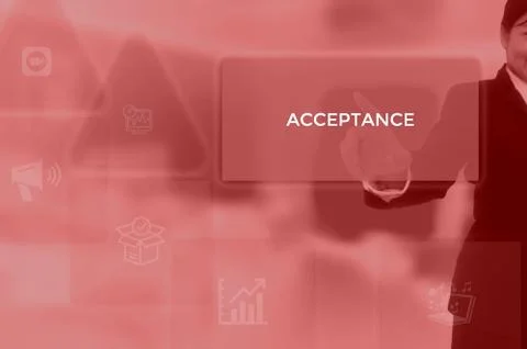 Select ACCEPTANCE - technology and business concept Stock Photos