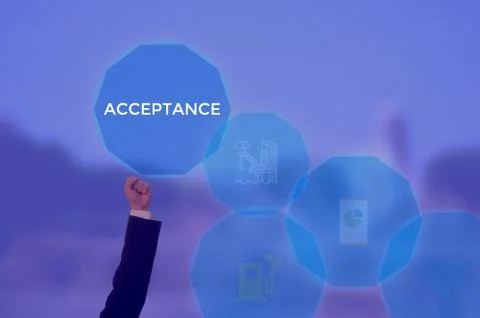 Select ACCEPTANCE - technology and business concept Stock Photos