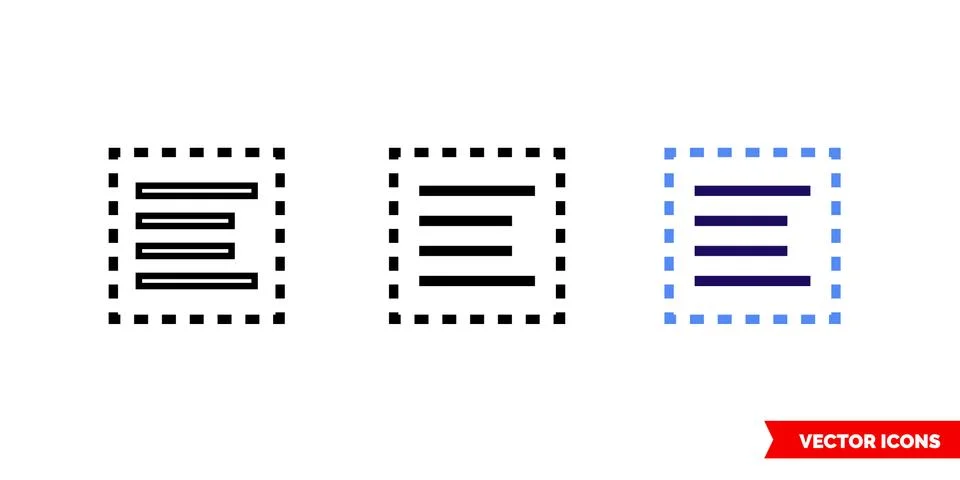 Select all icon of 3 types. Isolated vector sign symbol. イラスト素材