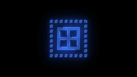 Select all icon glowing neon animation Stock Footage 285510543