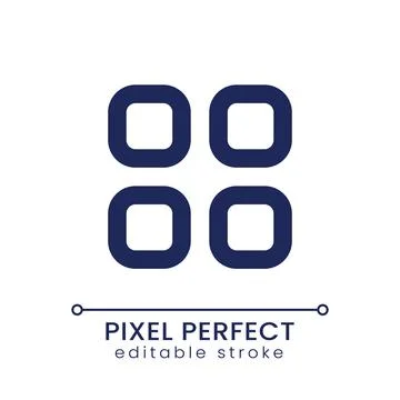 Select all items pixel perfect linear ui icon 스톡 일러스트