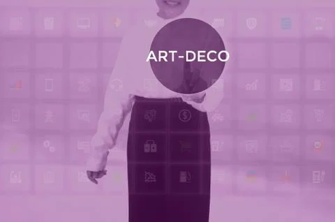 Select ART-DECO - technology and business concept Stock Photos