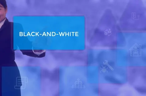 Select BLACK-AND-WHITE - technology and business concept Foto stock