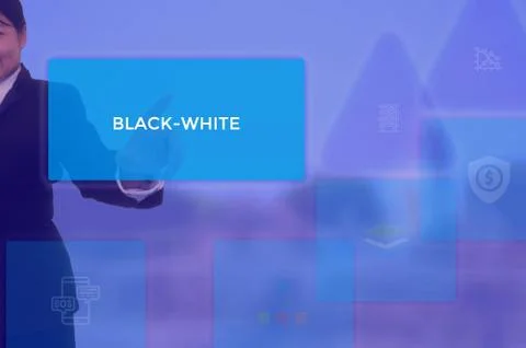 Select BLACK-WHITE - technology and business concept 写真素材