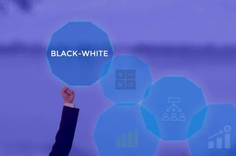 Select BLACK-WHITE - technology and business concept Stock Photos
