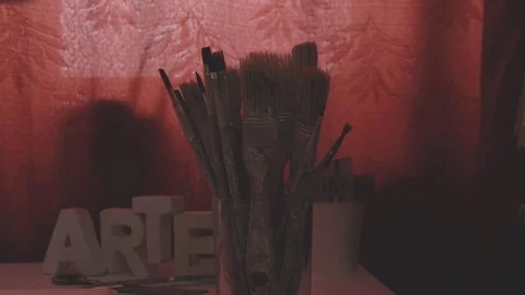 Select Brush From Kit Stock Footage 79218561