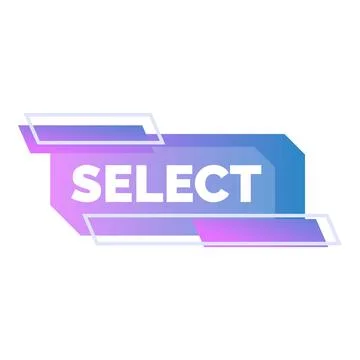 Select button showing choosing and selecting Stock Illustration