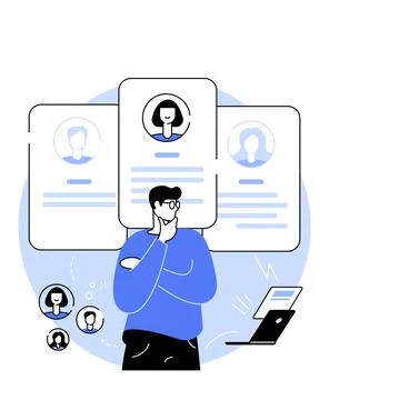 Select candidates isolated cartoon vector illustrations. Stock Illustration