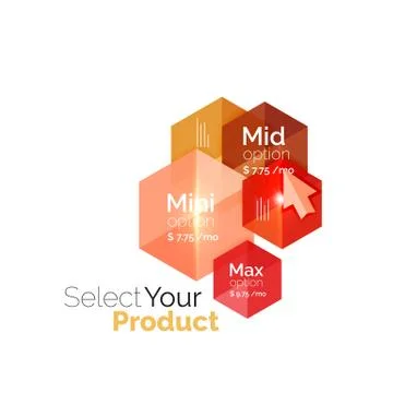 Select choice template Illustrazione stock