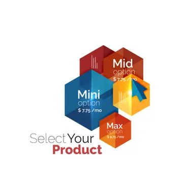 Select choice template Illustrazione stock