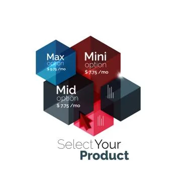 Select choice template Illustrazione stock