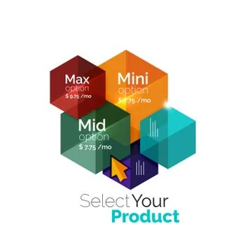 Select choice template Illustrazione stock