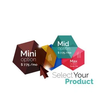 Select choice template Illustrazione stock
