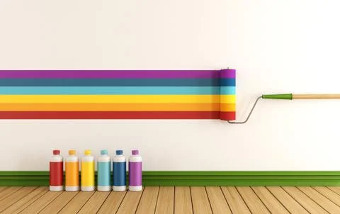 Select color swatch to paint wall Stock Illustration