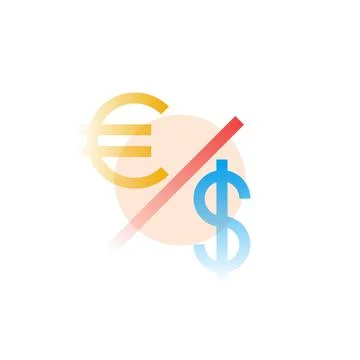Select currency. Vector icon in gradient style Stock Illustration