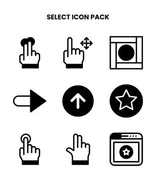 Select DuoTone Design Icons Pack Illustrazione stock