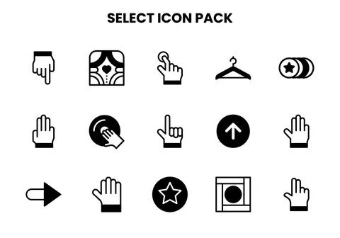 Select DuoTone Graphics Icons Pack Illustrazione stock