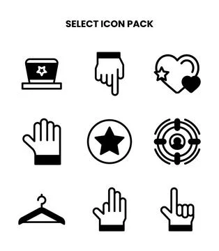 Select DuoTone Scalable Icons Pack Ilustração Stock