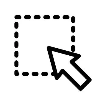 Select element linear logo mark in black and white Stock Illustration