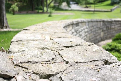 Select focus on stone wall Stock Photos