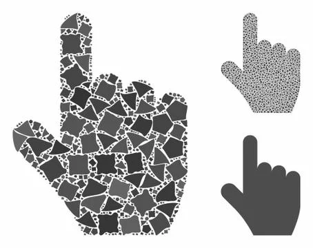 Select gesture Composition Icon of Bumpy Items Stock Illustration