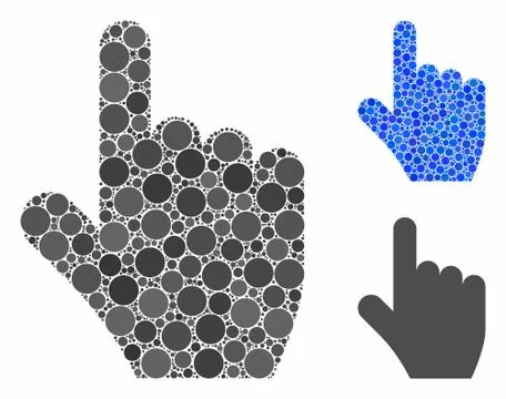 Select gesture Mosaic Icon of Round Dots Stock Illustration