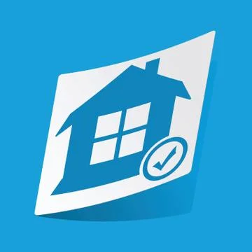 Select house sticker Stock Illustration