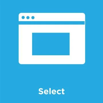 Select icon isolated on blue background イラスト素材