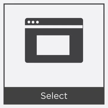 Select icon isolated on white background イラスト素材