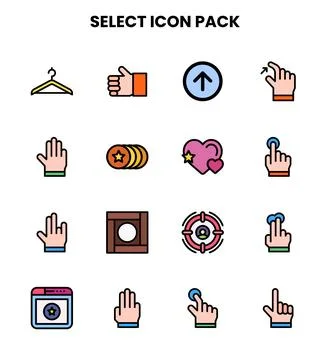 Select Lineal Color Vector Icons Pack Ilustração Stock