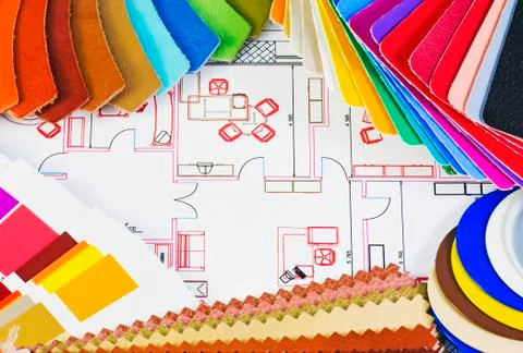 Select materials for finishing Stock Photos