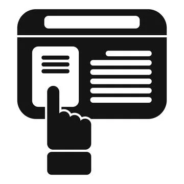 Select online book icon simple vector. Tablet person store Illustrazione stock