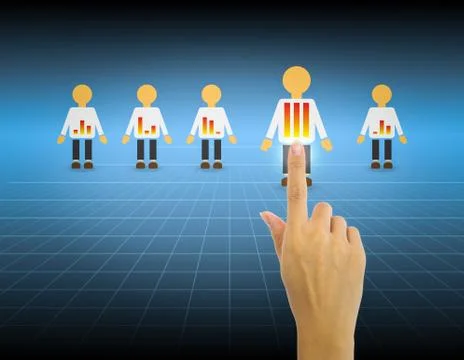 Select people Stock Illustration