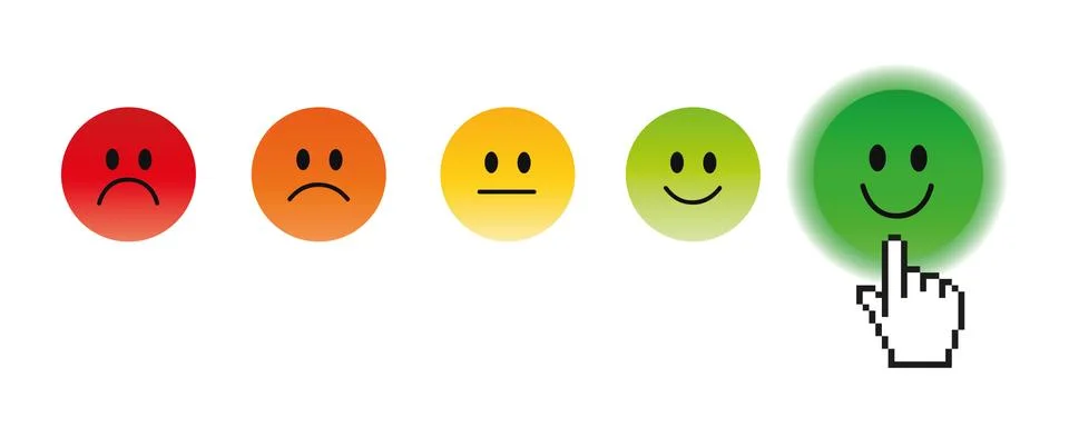 Select positive rating with mouse pointer hand イラスト素材