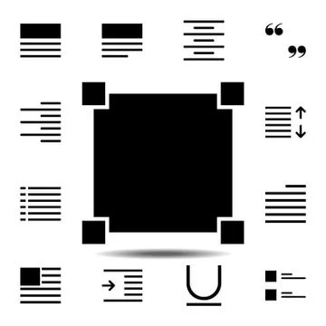 Select , text icon. Simple glyph, flat vector of Text editor set icons for UI Stock Illustration