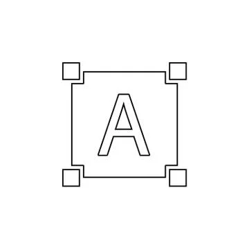 Select text icon. Simple thin line, outline vector of Text editor icons for U Stock Illustration