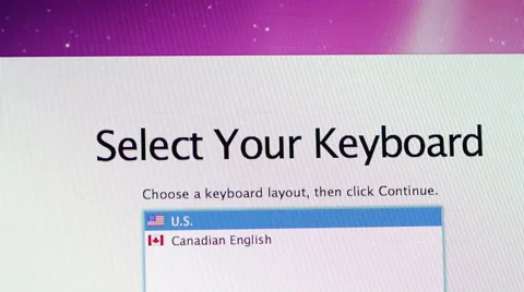 Select your keyboard layout on Apple Computer Stock Footage 46518090