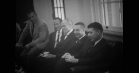 Selected astronauts sitting together and discussing Stock Footage 43503882