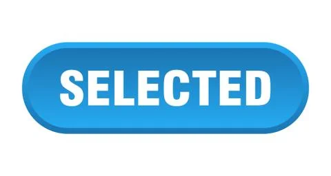Selected button. selected rounded blue sign. selected Stock Illustration