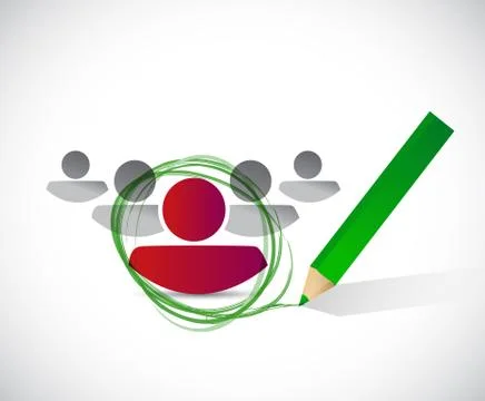Selected candidate illustration design Illustrazione stock