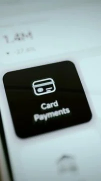 Selected card payments square below metric Stock Photos