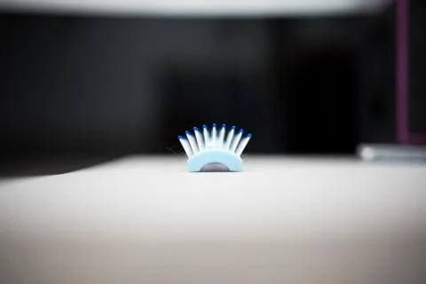 Selected focus on a comb on the make up table Foto stock