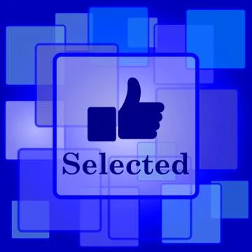 Selected icon. Internet button on abstract background.. Stock Illustration