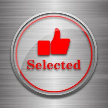 Selected icon. Internet button on metallic background.. Illustrazione stock