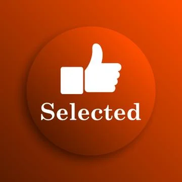 Selected icon. Internet button on orange background. Stock Illustration